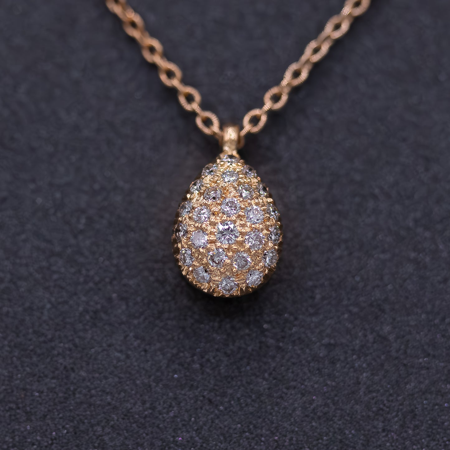 Tear Drop with Diamonds Necklace