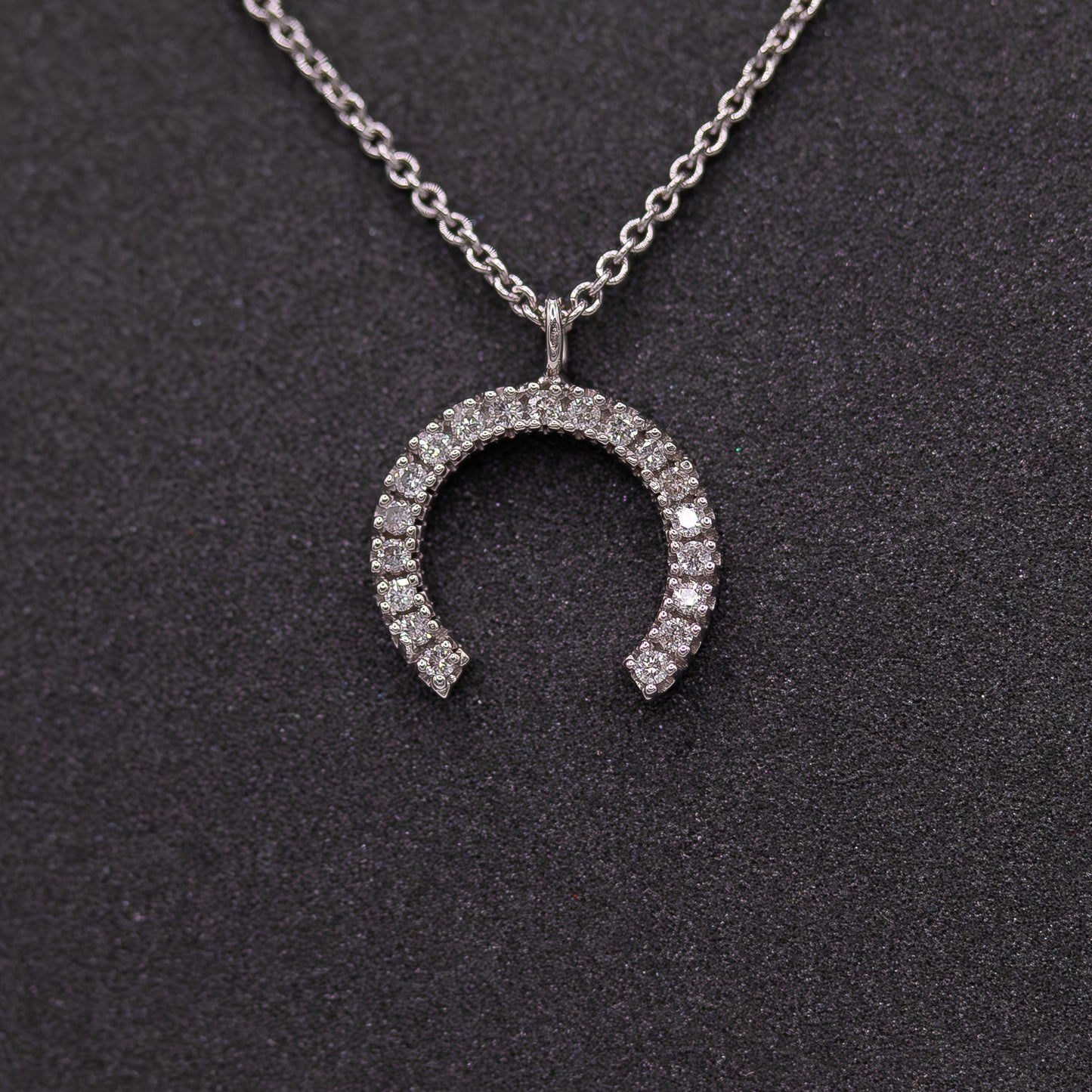 Horseshoe Necklace with Diamonds