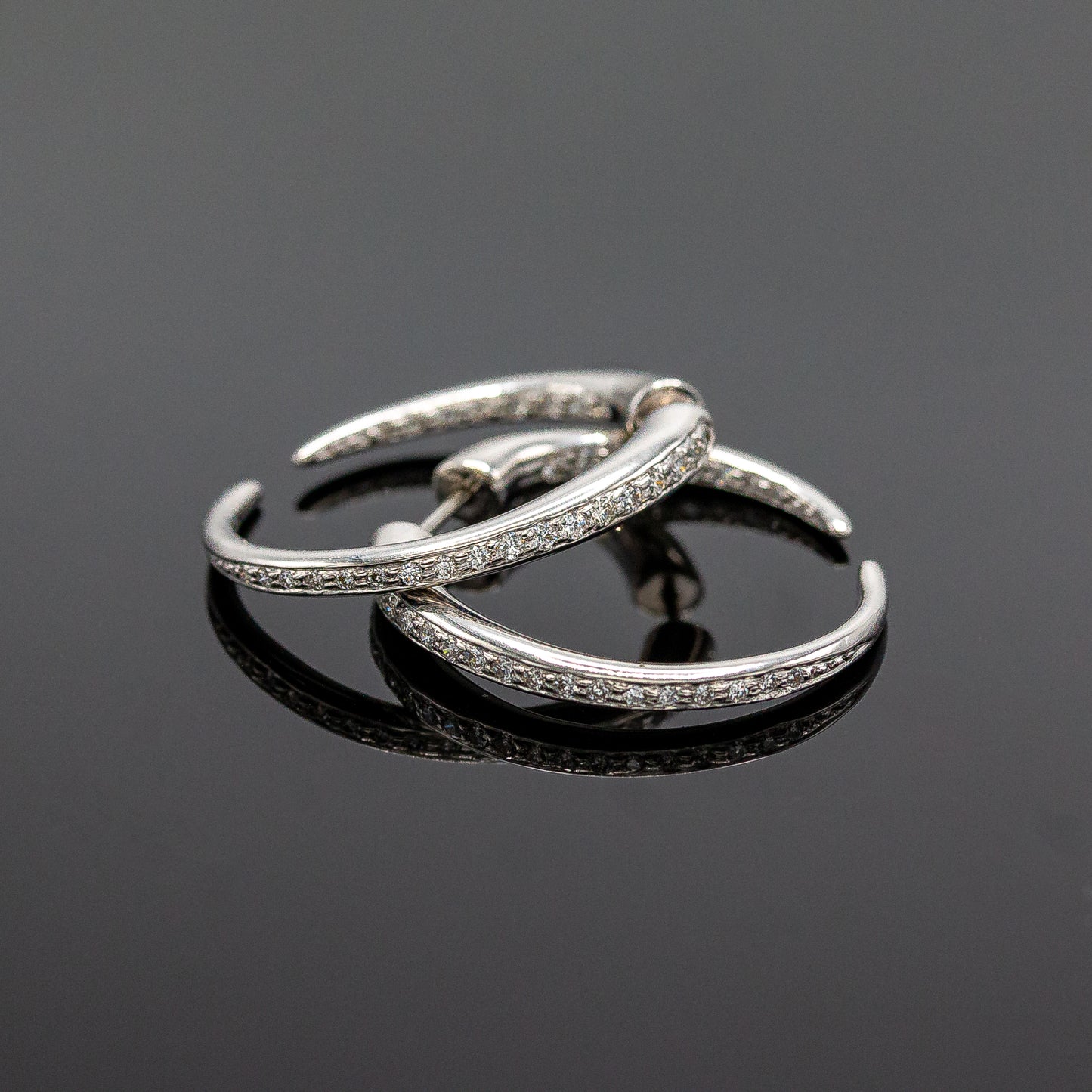 Inside-Out Hoop Earrings with Diamonds