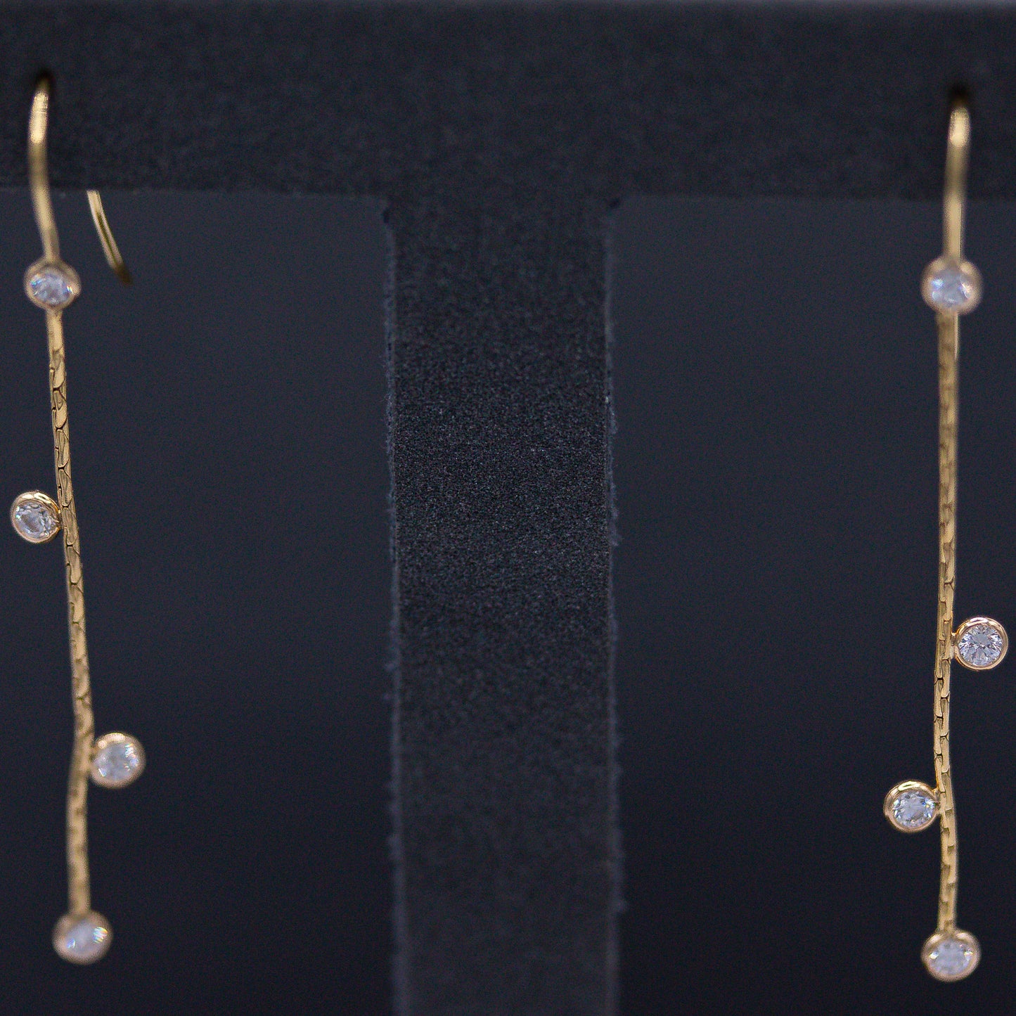 Dangling Diamond Drop Earrings
