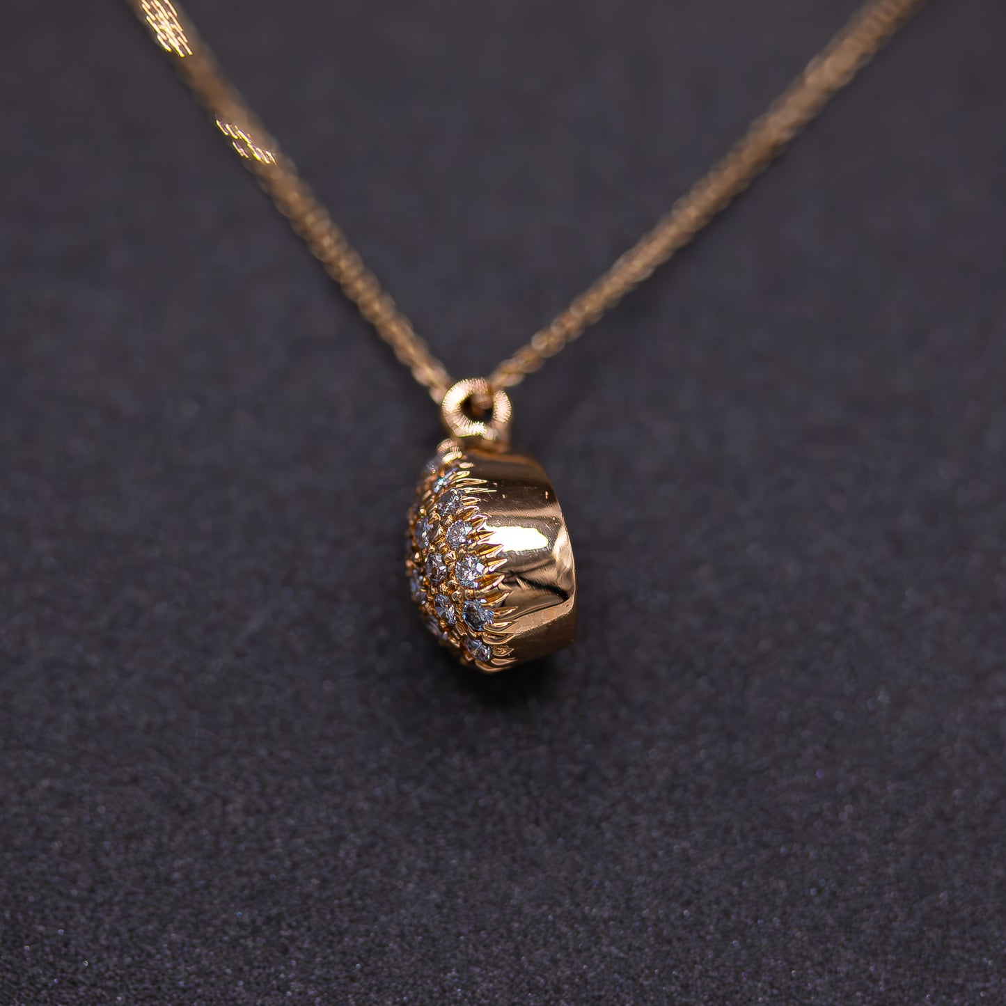 Tear Drop with Diamonds Necklace