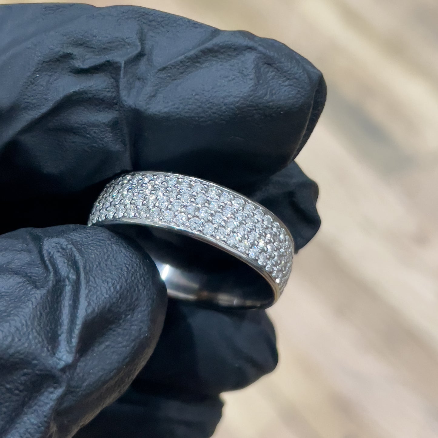Pave Eternity Band 14K Gold