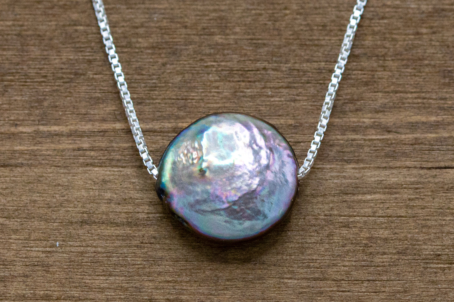 Tahitian Dark Flat Pearl Necklace