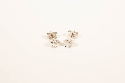 Heart Shape Diamond Stud Earrings