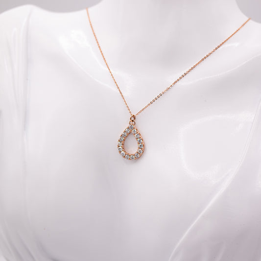 Large Tear Drop With Diamonds