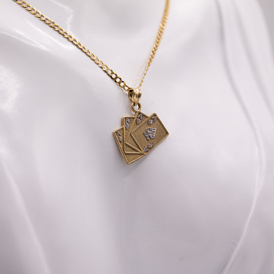 "A" Deck of Cards Necklace