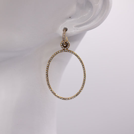 Ova Diamond Earrings (2 earrings in 1)