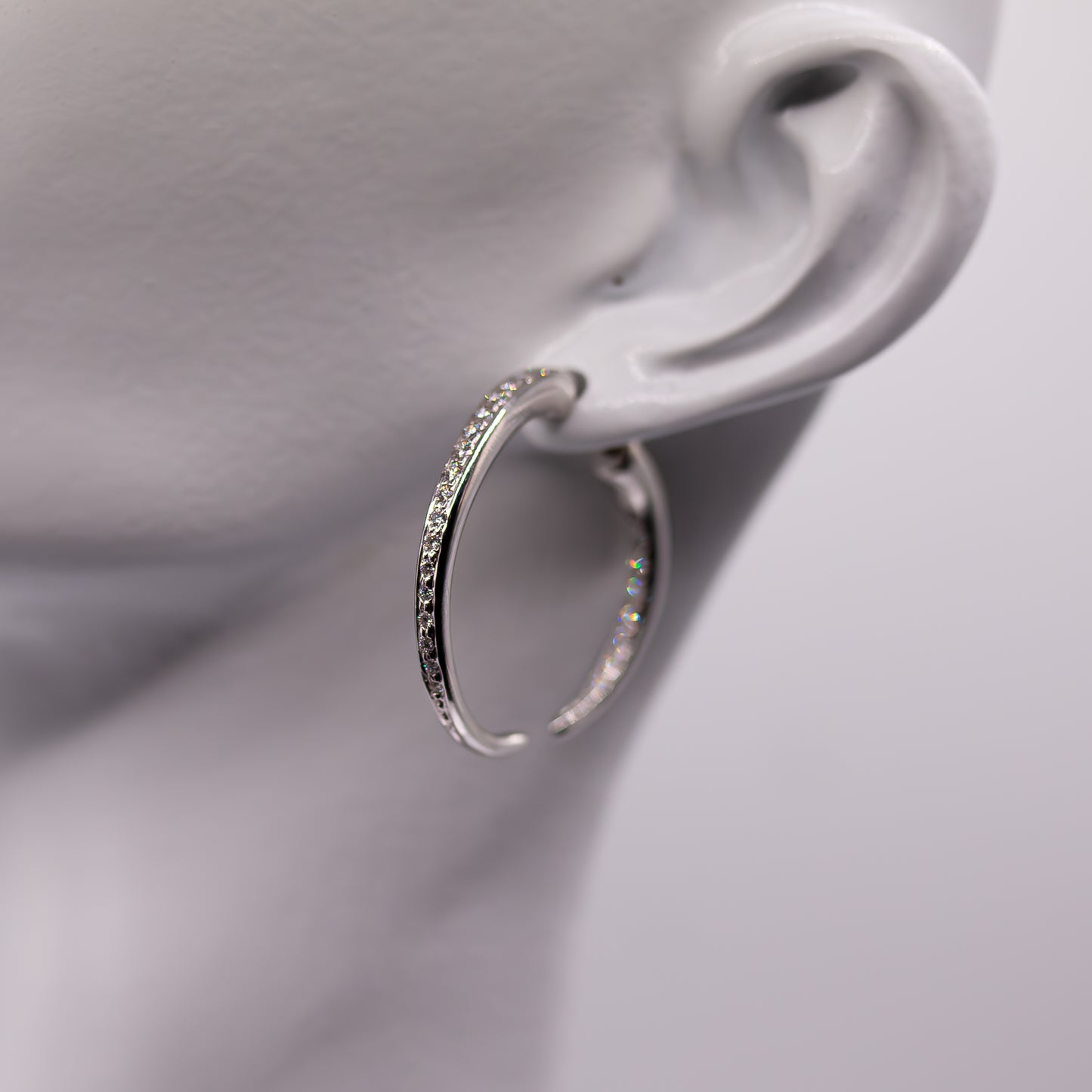 Inside-Out Hoop Earrings with Diamonds