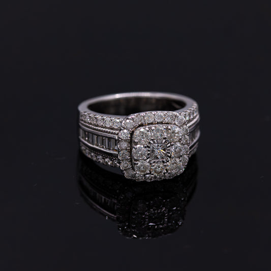 Diamonds all Around Ring, 10K White Gold