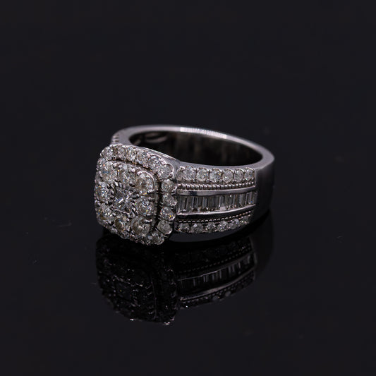 Diamonds all Around Ring, 10K White Gold