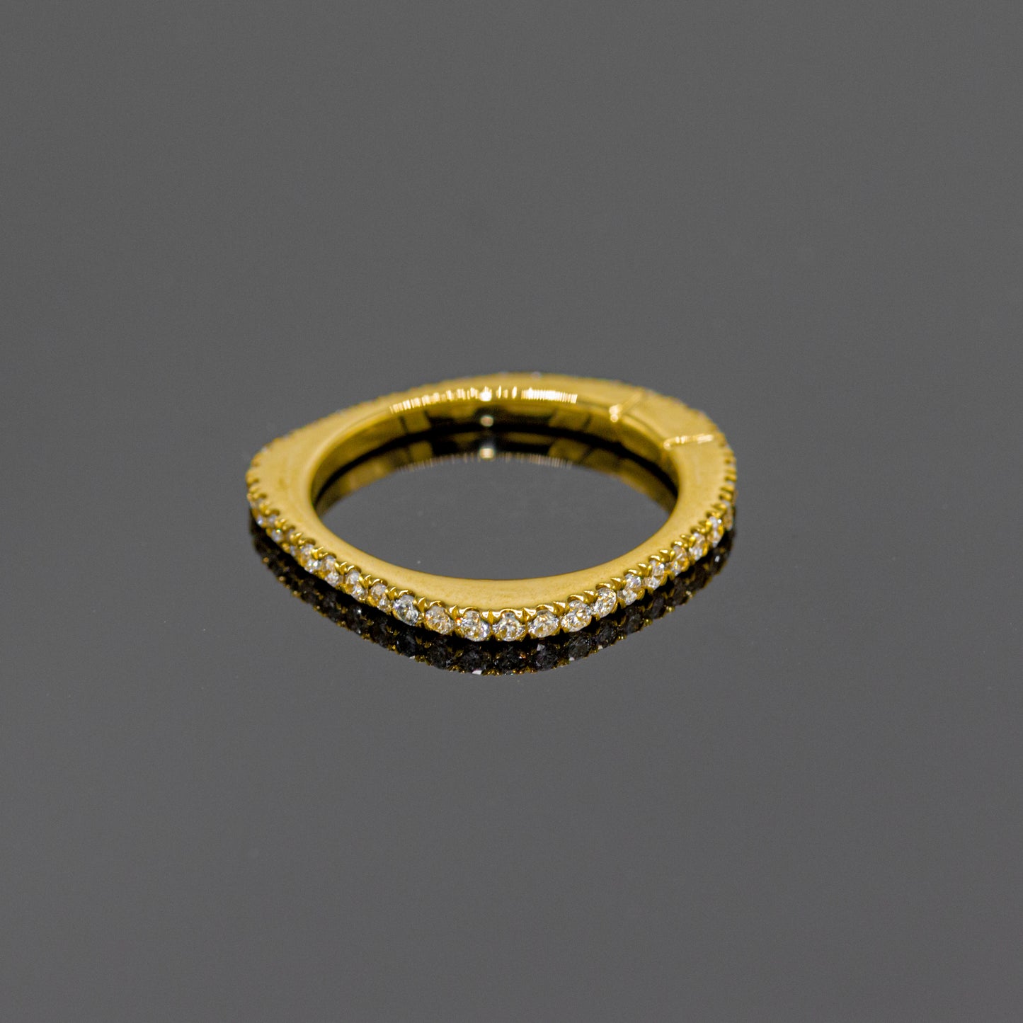Stackable Flat Eternity Ring