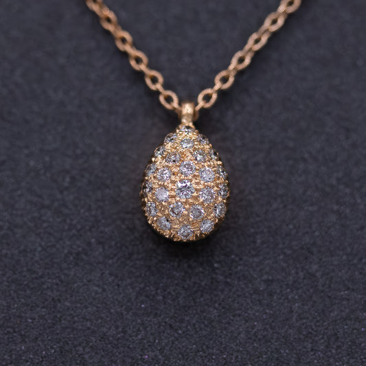 Tear Drop with Diamonds Necklace