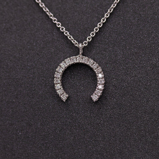 Horseshoe Necklace with Diamonds