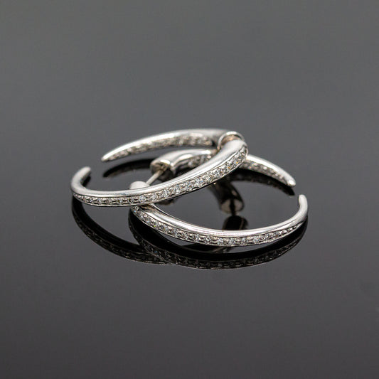 Inside-Out Hoop Earrings with Diamonds