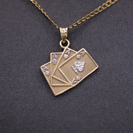 "A" Deck of Cards Necklace