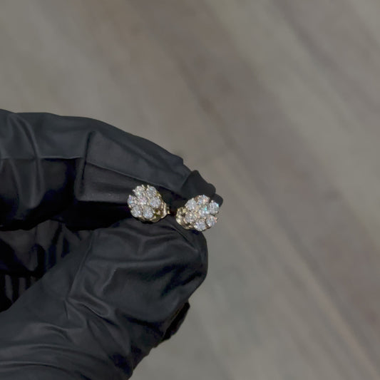 .35 Carat VVS Diamond Cluster Earrings