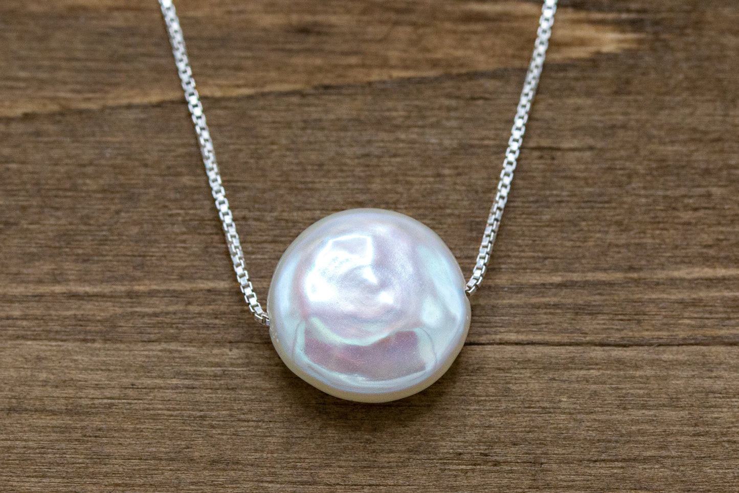 White Coin Freshwater Pearl Necklace